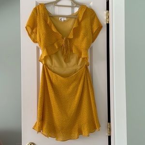 By the way mercy polka dot cut out dress